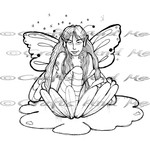 *New*Lily Pad Faery Digital Stamp